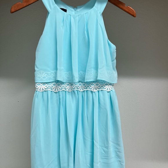 Iz Byer Other - Iz Byer Girls Dress – Aqua Sleeveless, Size 8